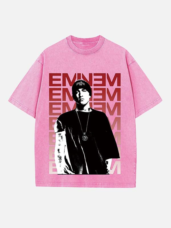 Eminem Print Round Neck T-shirt