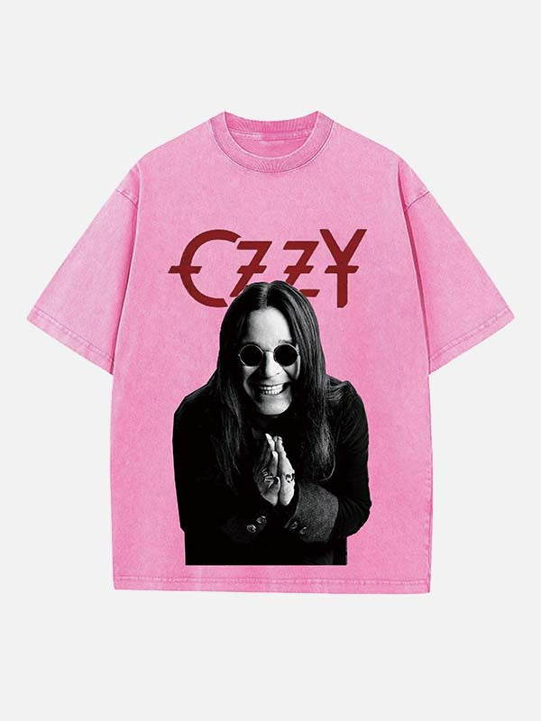 Black Sabbath Print Round Neck T-shirt