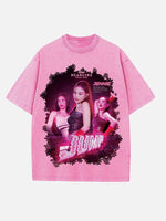 BLACKPINK Jennie Print Round Neck T-shirt