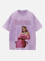 Madonna Print Round Neck T-shirt