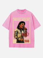 Michael Jackson Print Round Neck T-shirt