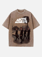 Arctic Monkeys Print Round Neck T-shirt