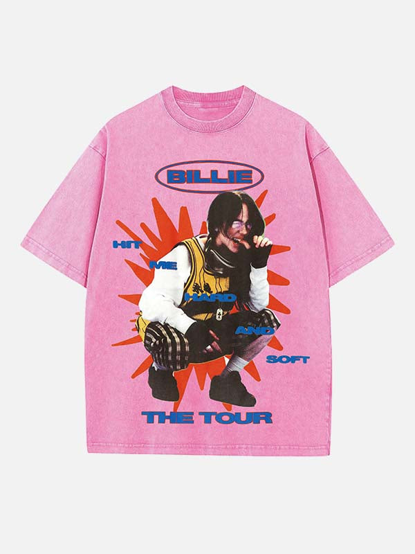 Billie Eilish Print Round Neck T-shirt