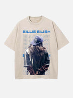 Billie Eilish Print Round Neck T-shirt