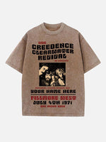 Creedence Clearwater Revival Print Round Neck T-shirt