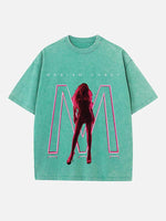 Mariah Carey Print Round Neck T-shirt