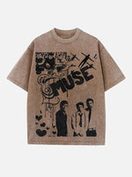 Muse Print Round Neck T-shirt