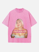 Karol G Print Round Neck T-shirt