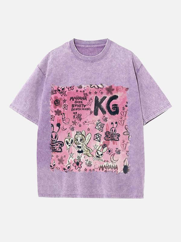 Karol G Print Round Neck T-shirt