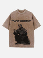 2Pac Print Round Neck T-shirt