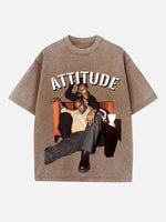 Rihanna Print Round Neck T-shirt