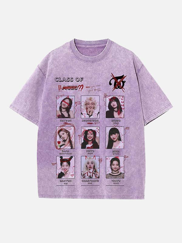 TWICE Print Round Neck T-shirt