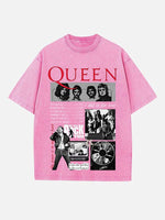 Queen Print Round Neck T-shirt