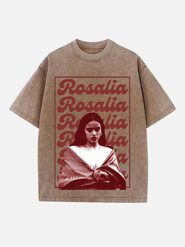 Rosalía Print Round Neck T-shirt