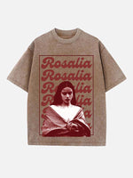 Rosalía Print Round Neck T-shirt