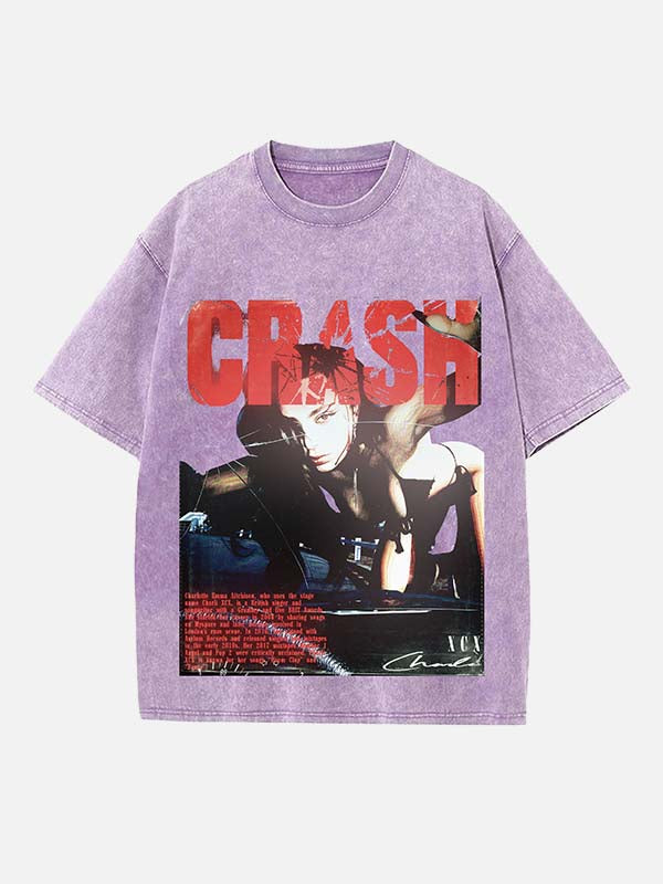 Charli xcx Print Round Neck T-shirt