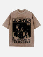 Led Zeppelin Print Round Neck T-shirt