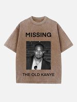 Kanye West Print Round Neck T-shirt