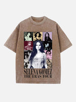 Selena Gomez Print Round Neck T-shirt