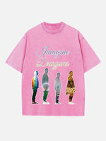 Imagine Dragons Print Round Neck T-shirt