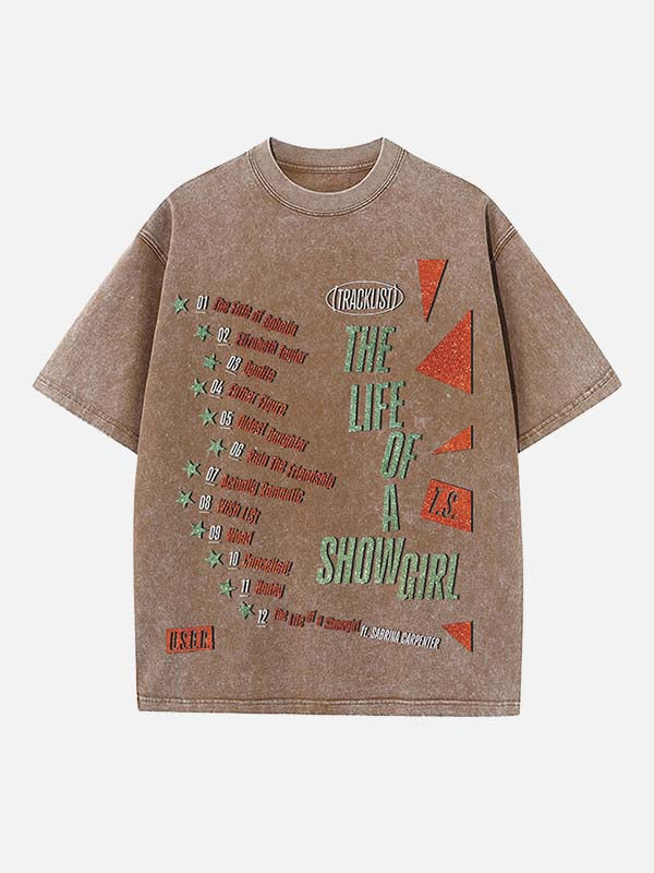 Taylor Swift Print Round Neck T-shirt