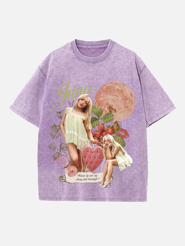 Sabrina Carpenter Print Round Neck T-shirt