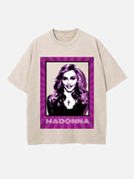 Madonna Print Round Neck T-shirt