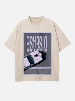 Lady Gaga Print Round Neck T-shirt