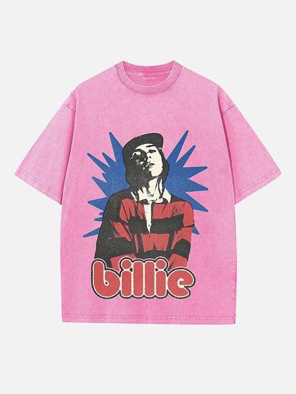 Billie Eilish Print Round Neck T-shirt