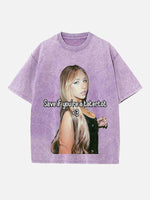 Tate McRae Print Round Neck T-shirt