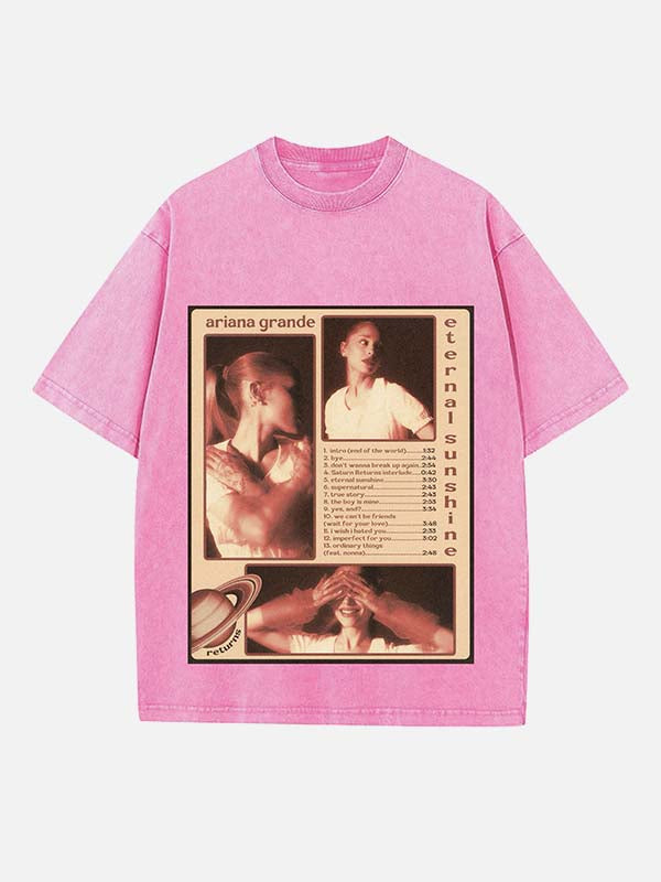 Ariana Grande Print Round Neck T-shirt