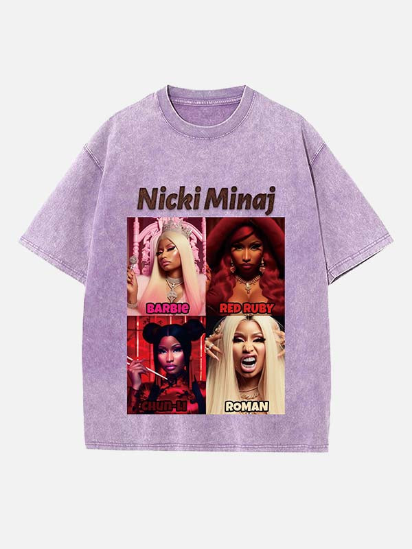 Nicki Minaj Print Round Neck T-shirt