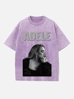Adele Print Round Neck T-shirt