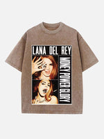 Lana Del Rey Print Round Neck T-shirt