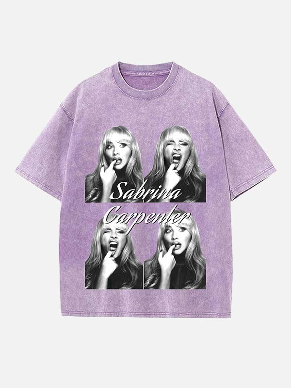 Sabrina Carpenter Print Round Neck T-shirt