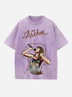 Taylor Swift Print Round Neck T-shirt
