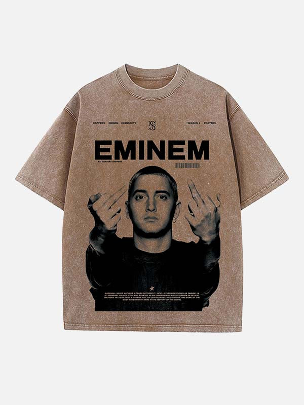 Eminem Print Round Neck T-shirt