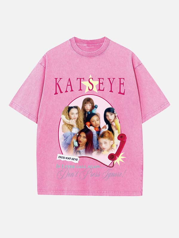 KATSEYE Print Round Neck T-shirt