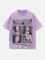 Halsey Print Round Neck T-shirt