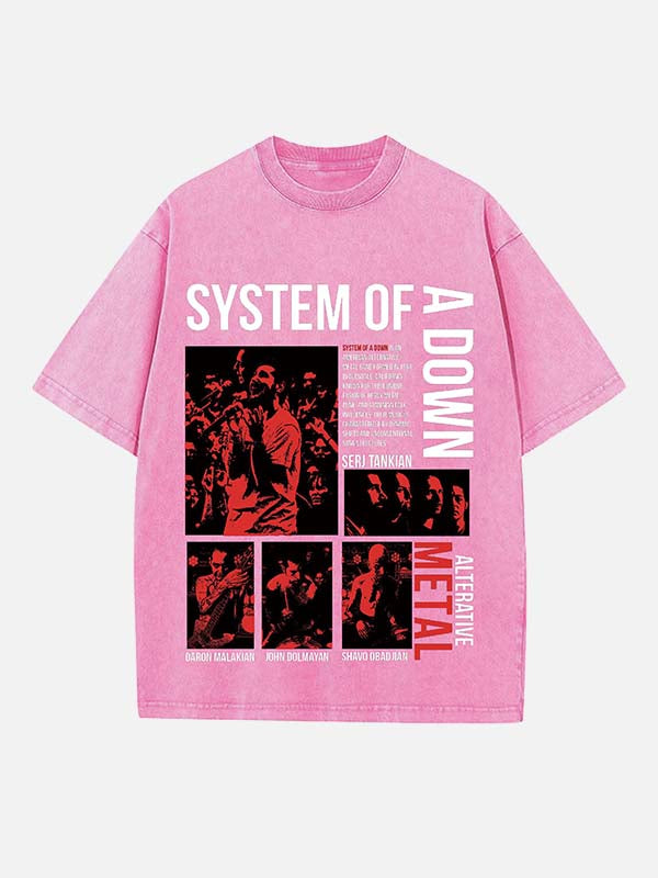 System of a Down Print Round Neck T-shirt