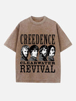 Creedence Clearwater Revival Print Round Neck T-shirt