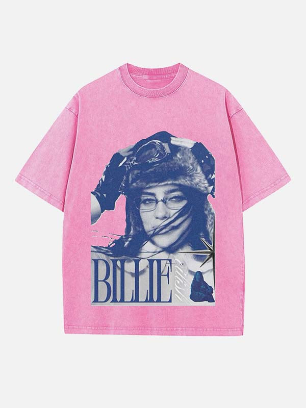 Billie Eilish Print Round Neck T-shirt