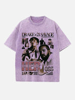 Drake Print Round Neck T-shirt