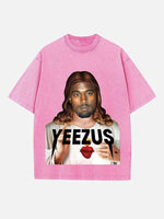 Kanye West Print Round Neck T-shirt