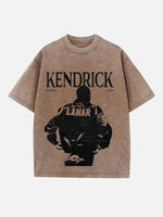 Kendrick Lamar Print Round Neck T-shirt