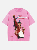Michael Jackson Print Round Neck T-shirt