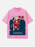 Coldplay Print Round Neck T-shirt