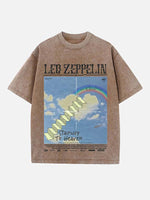 Led Zeppelin Print Round Neck T-shirt