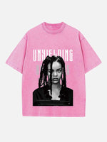 Rihanna Print Round Neck T-shirt