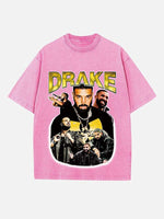 Drake Print Round Neck T-shirt